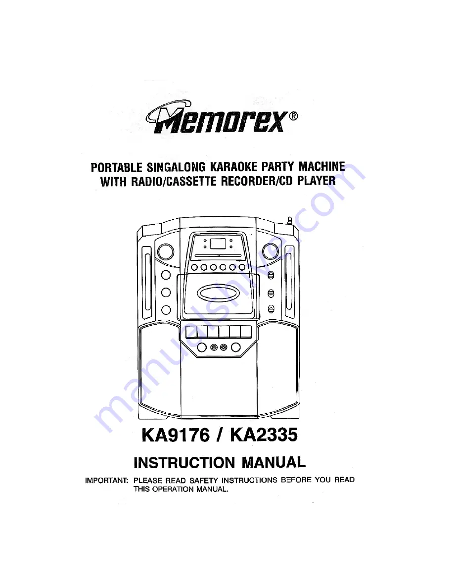 Memorex KA2335 Скачать руководство пользователя страница 1