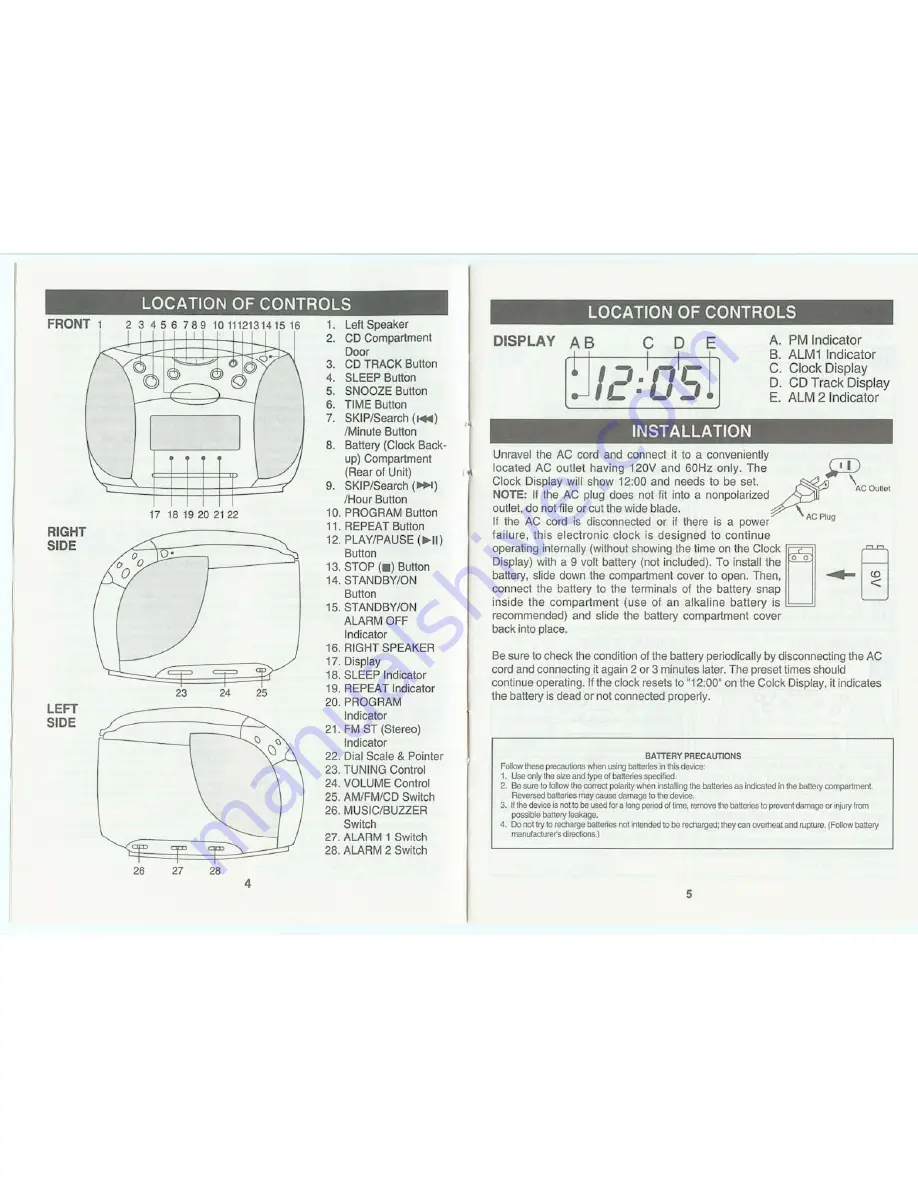 Memorex MC2850 Manual Download Page 4