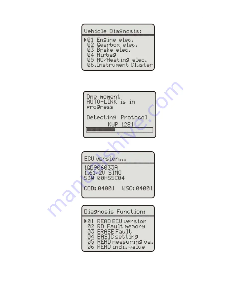 MemoScan VAG5053 Operation Instructions Manual Download Page 8