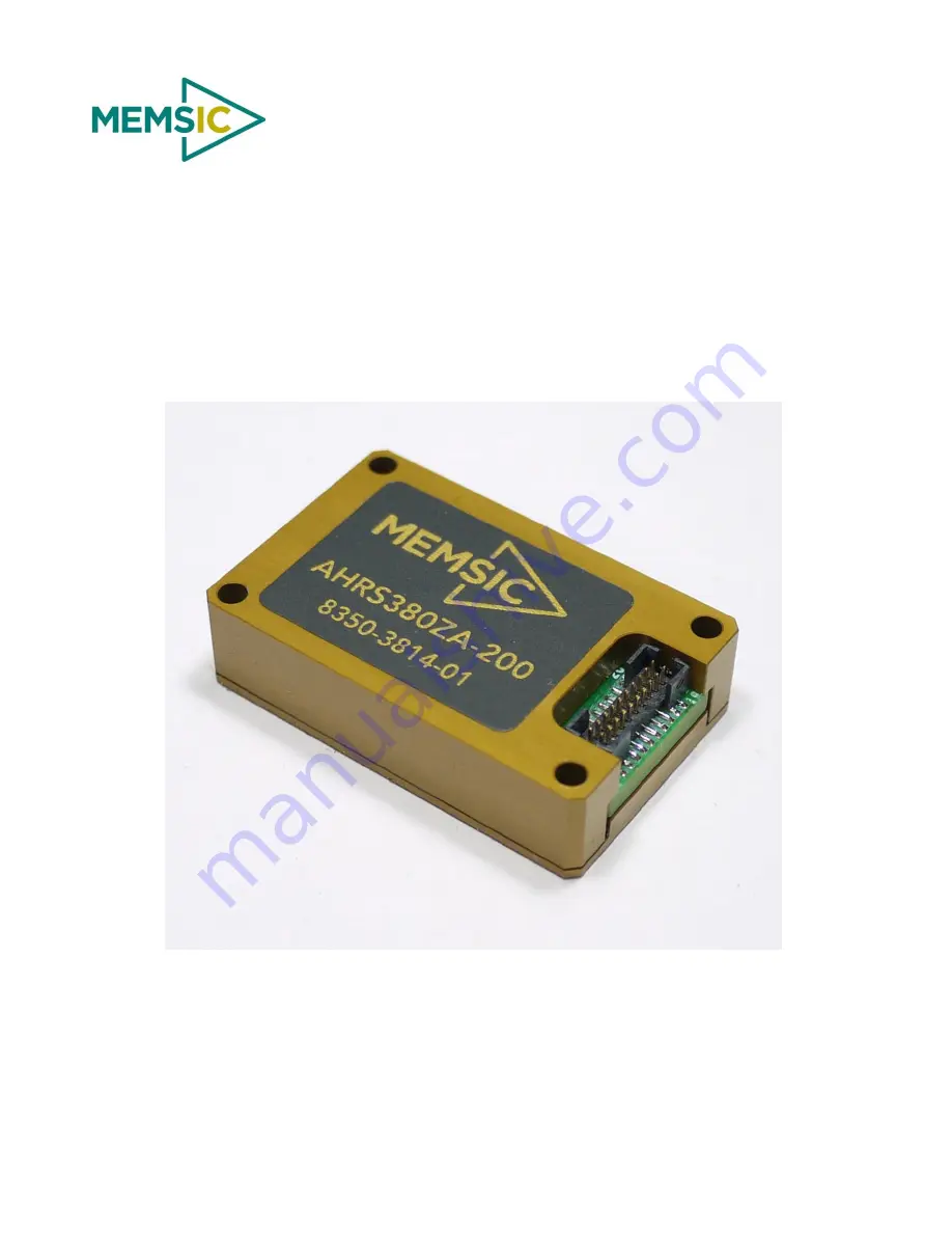 Memsic AHRS380ZA-200 User Manual Download Page 1