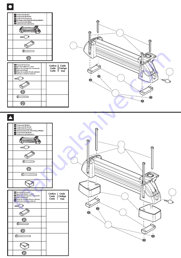 Menabo WHITE BEAR 4 Fitting Instructions Manual Download Page 2