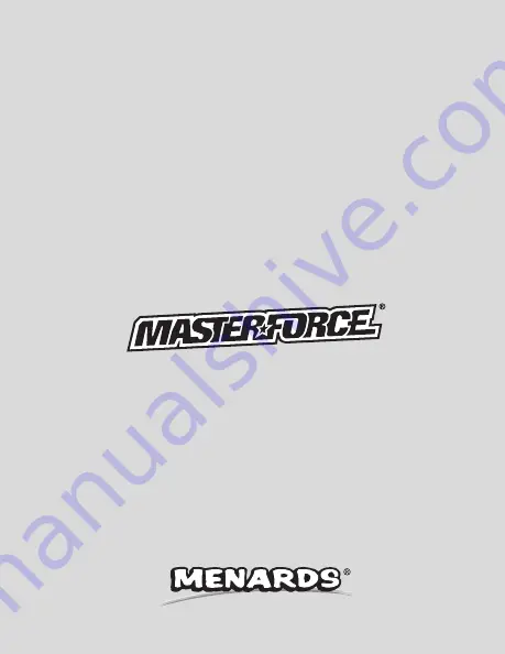 Menards MASTERFORCE 260-9519 Operator'S Manual Download Page 16