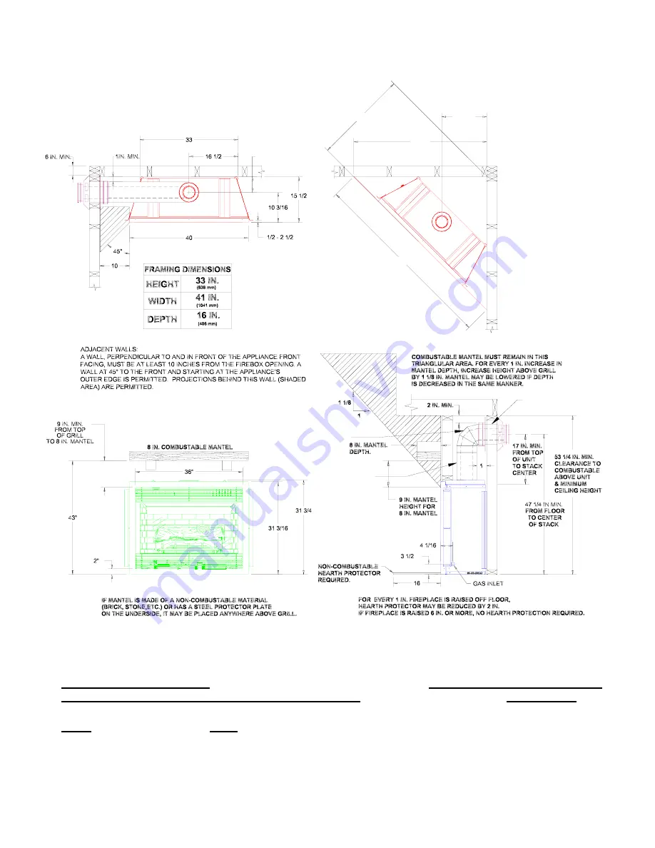 Mendota DXV42 TIMBERFIRE Installation & Operating Instructions Manual Download Page 5