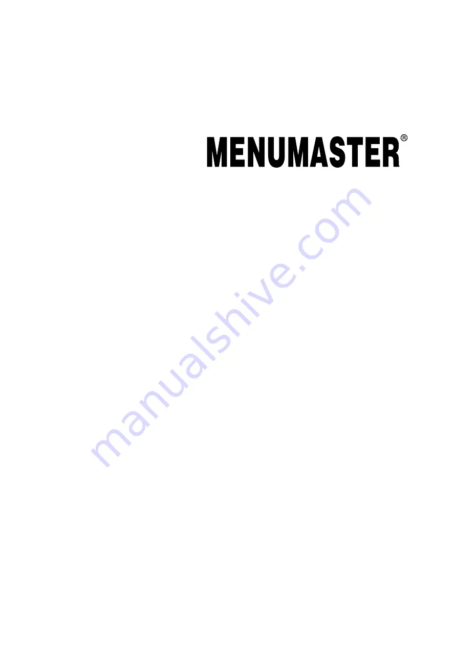 Menumaster DECS11MA Service Manual Download Page 1