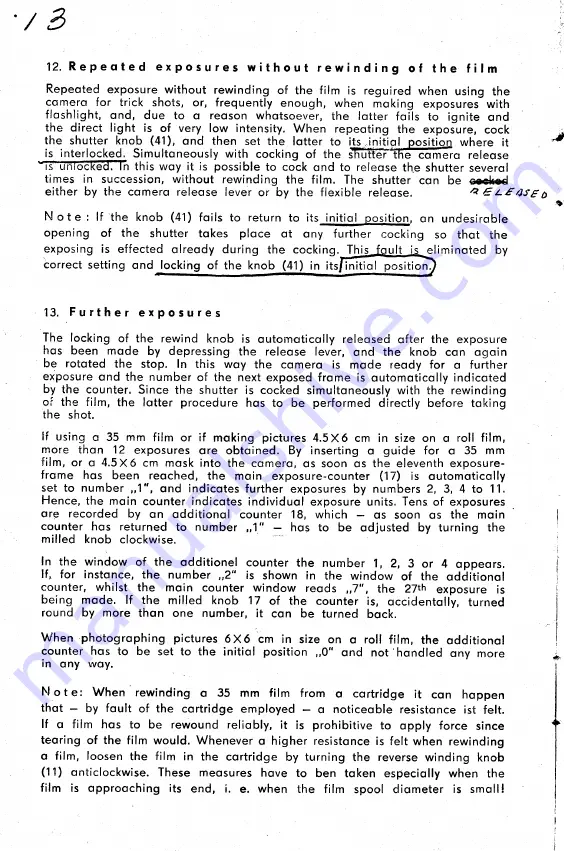 Meopta Flexaret VII Instructions For Use Manual Download Page 21