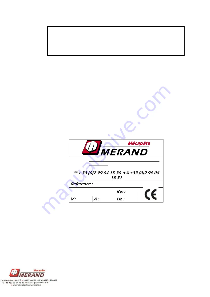 Merand MECAFORM VE Скачать руководство пользователя страница 56