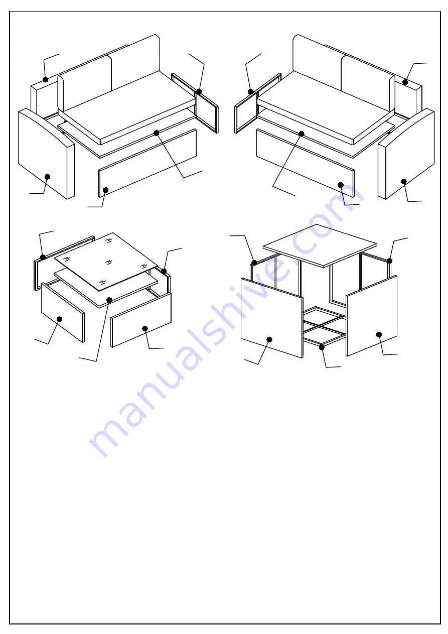 Merax BREED SOFA SET WF191435 Скачать руководство пользователя страница 2