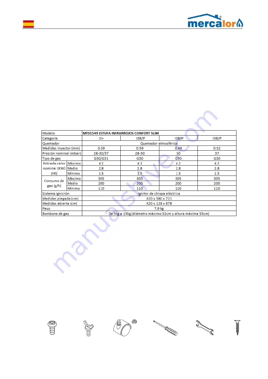 Mercalor MT01549 Instruction Manual Download Page 9