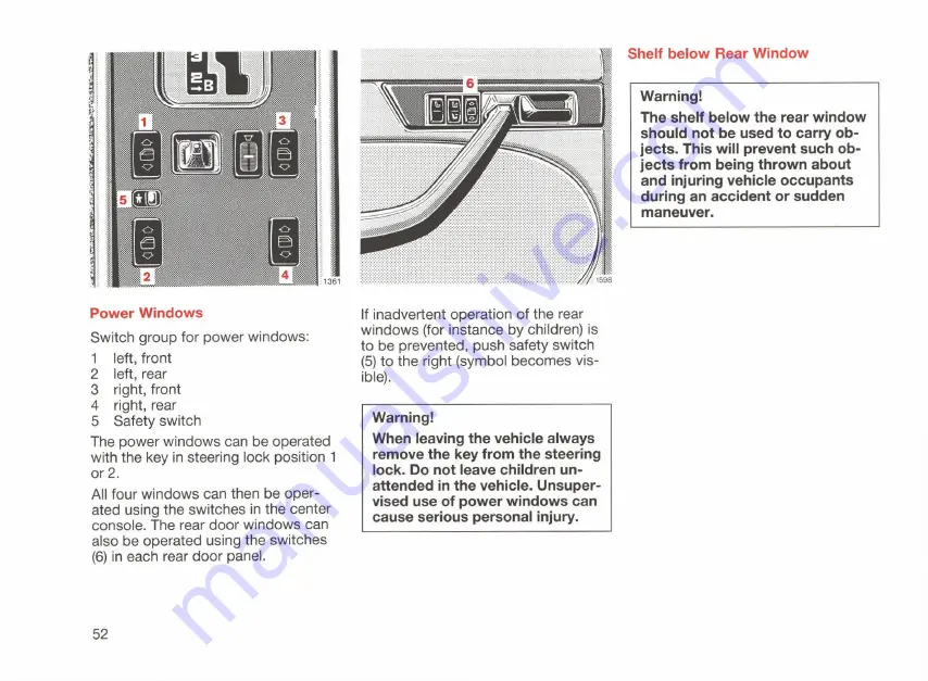 Mercedes-Benz 126 Series Owner'S Manual Download Page 54