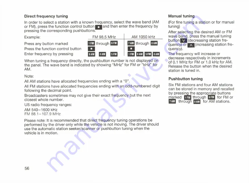 Mercedes-Benz 126 Series Owner'S Manual Download Page 58