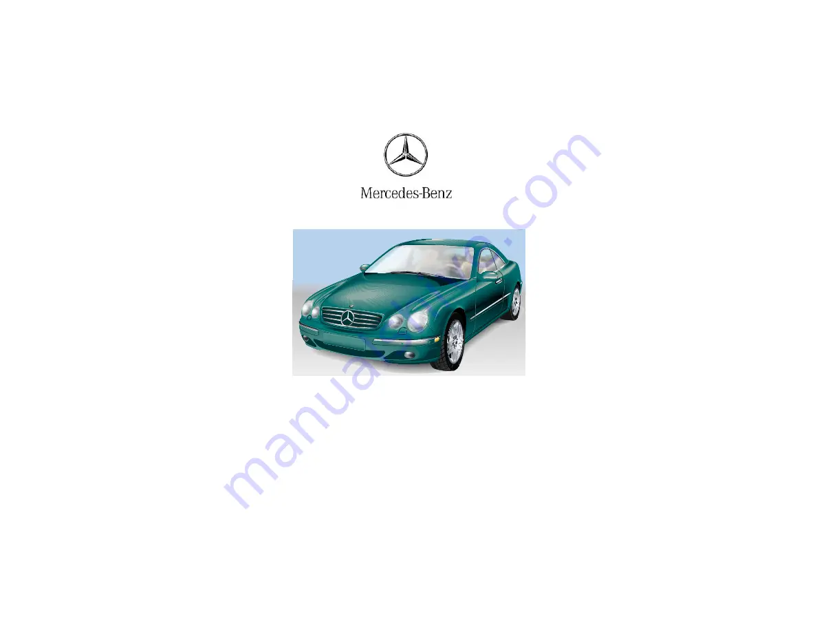 Mercedes-Benz 2000 CL 500 Operator'S Manual Download Page 1