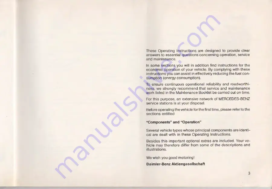 Mercedes-Benz 207 D Operating Instructions Manual Download Page 4