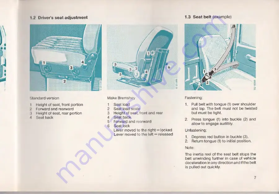 Mercedes-Benz 207 D Operating Instructions Manual Download Page 8