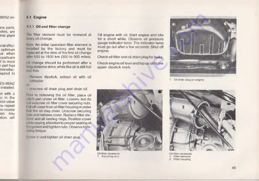 Mercedes-Benz 207 D Operating Instructions Manual Download Page 46