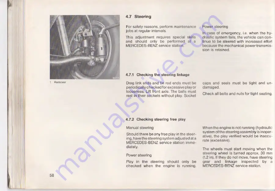 Mercedes-Benz 207 D Operating Instructions Manual Download Page 59