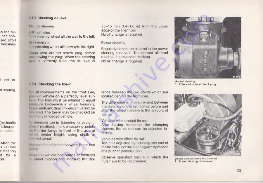 Mercedes-Benz 207 D Operating Instructions Manual Download Page 60