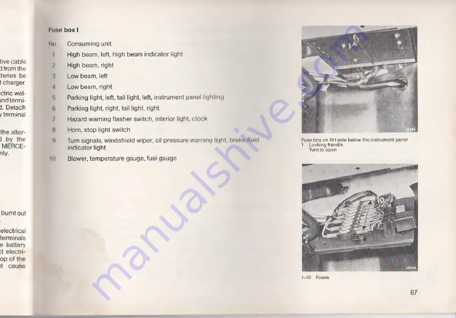 Mercedes-Benz 207 D Operating Instructions Manual Download Page 68