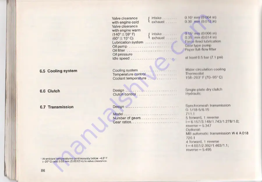 Mercedes-Benz 207 D Operating Instructions Manual Download Page 87