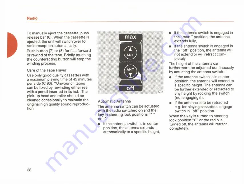 Mercedes-Benz 300 TD 123 T 1983 Owner'S Manual Download Page 40