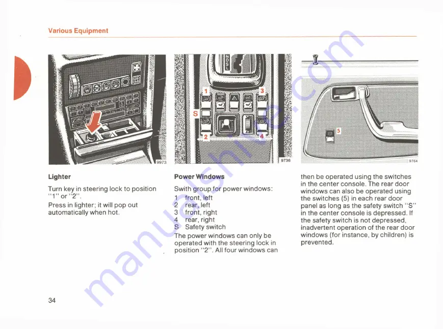 Mercedes-Benz 300 TD-TURBO DIESEL 1984 Owner'S Manual Download Page 36