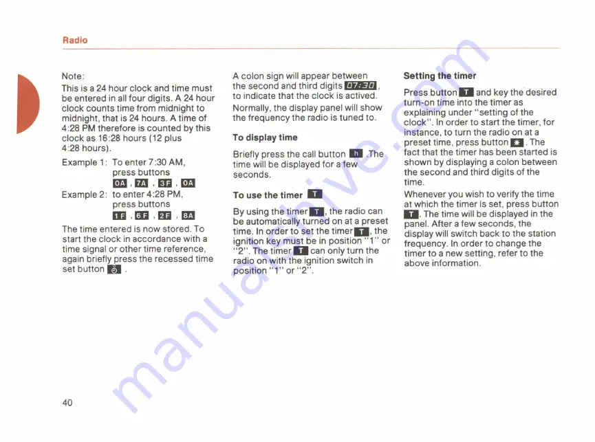 Mercedes-Benz 300 TD-TURBO DIESEL 1984 Owner'S Manual Download Page 42