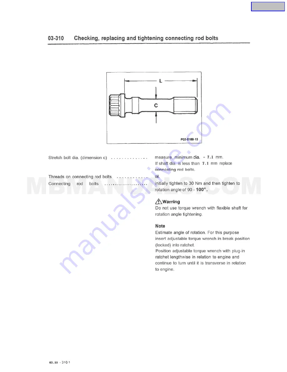 Mercedes-Benz OM602 Service Manual Download Page 142