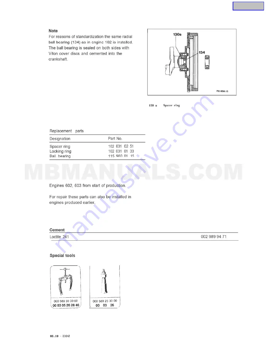 Mercedes-Benz OM602 Service Manual Download Page 198