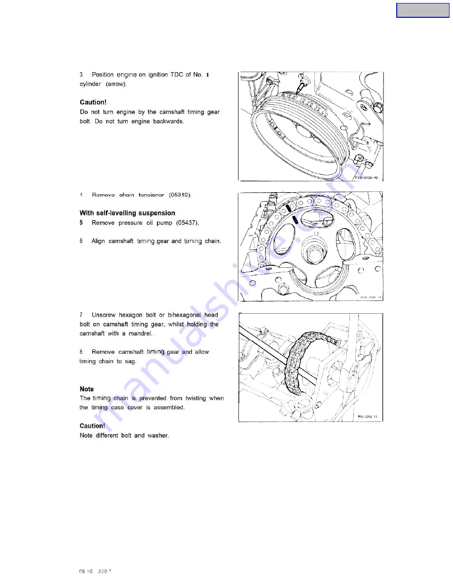 Mercedes-Benz OM602 Service Manual Download Page 247