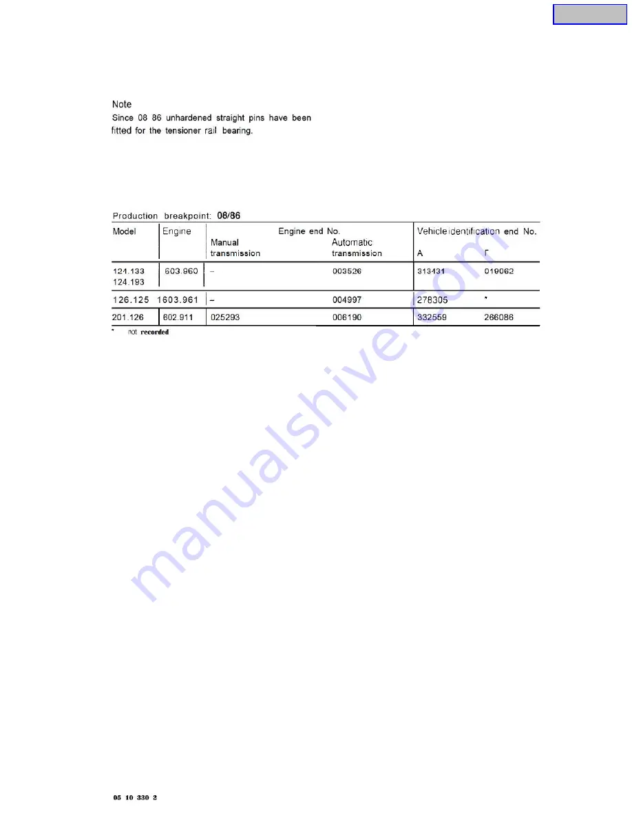 Mercedes-Benz OM602 Service Manual Download Page 291