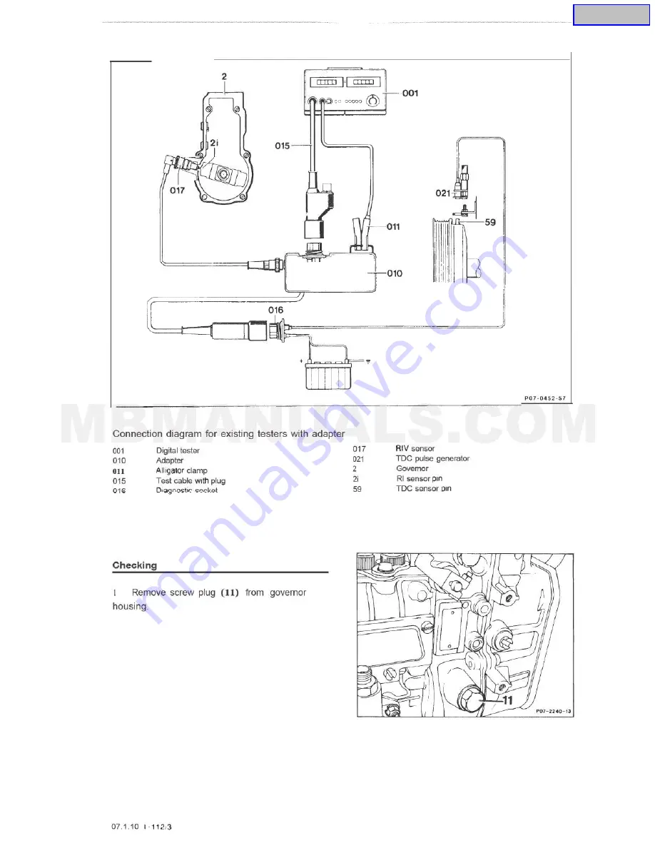 Mercedes-Benz OM602 Service Manual Download Page 382