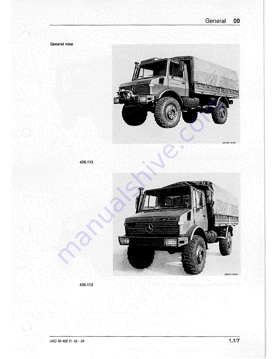 Mercedes-Benz Unimog 435 Service Manual Download Page 7