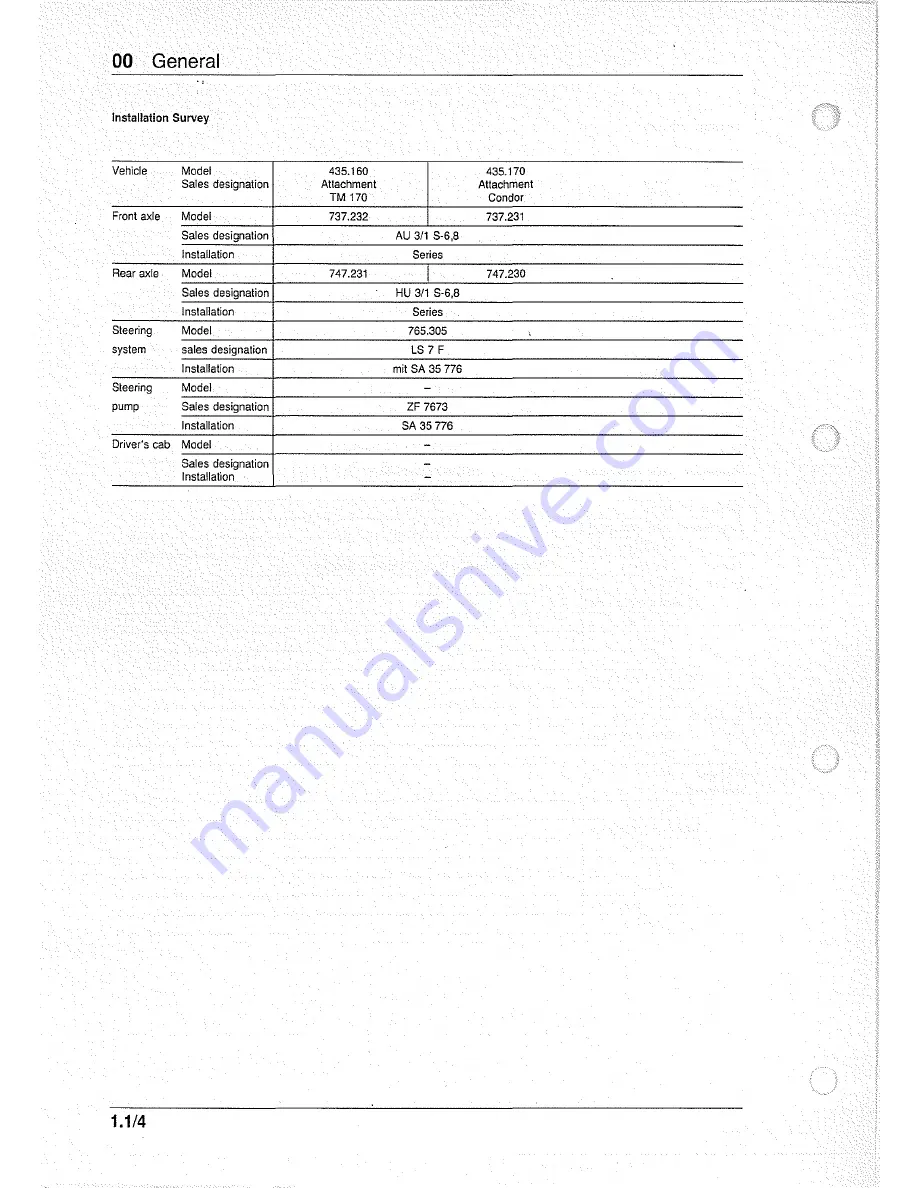 Mercedes-Benz Unimog 435 Service Manual Download Page 12