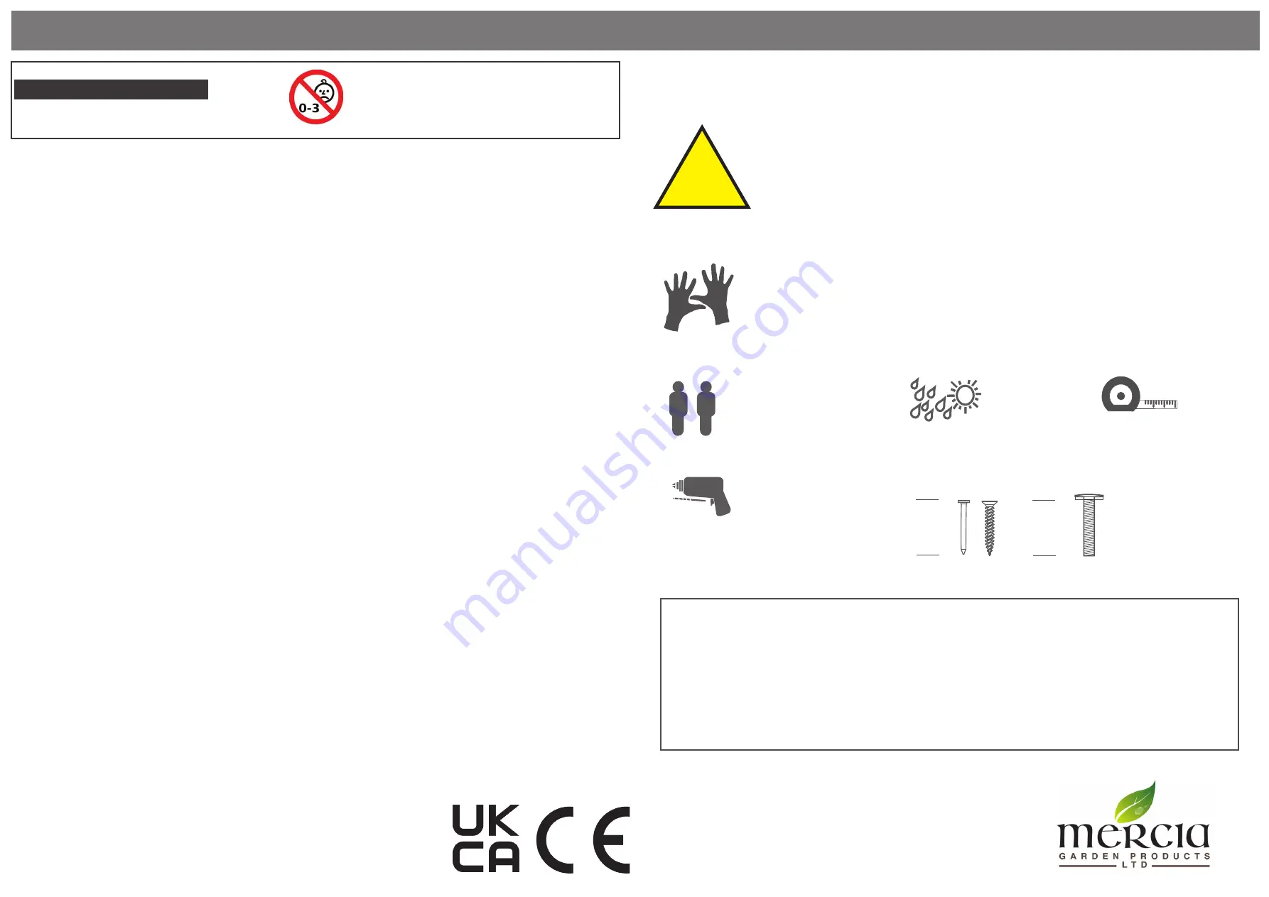 Mercia Garden Products 02DTSHAX05051W-V1-PEFC Скачать руководство пользователя страница 1