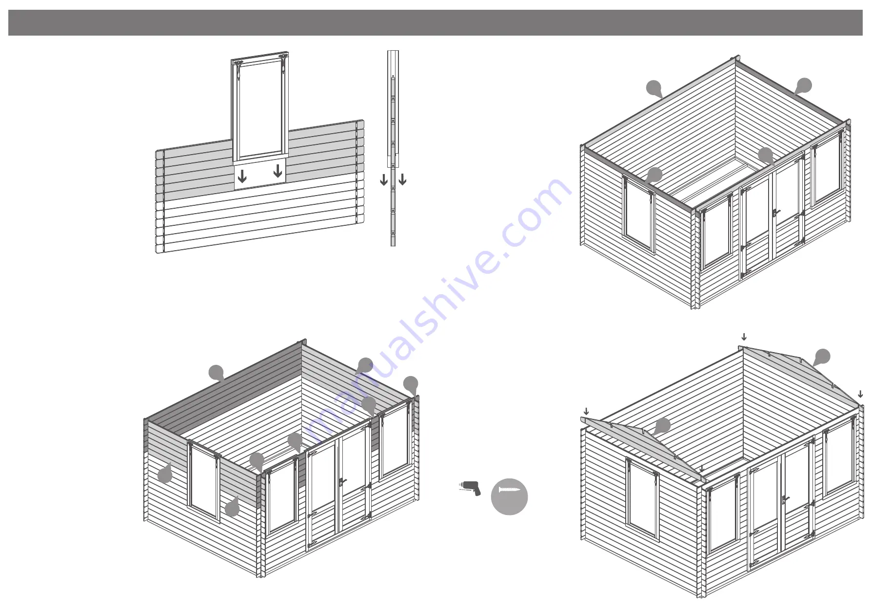 Mercia Garden Products 0619LOG015-V4 Assembly Instructions Manual Download Page 6