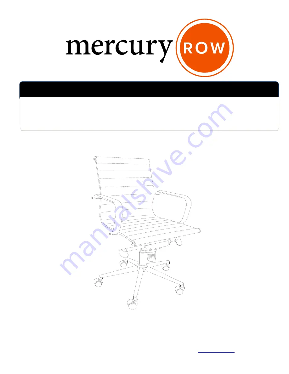 Mercury Row DT-OC4982-1BK Assembly Instructions Manual Download Page 1