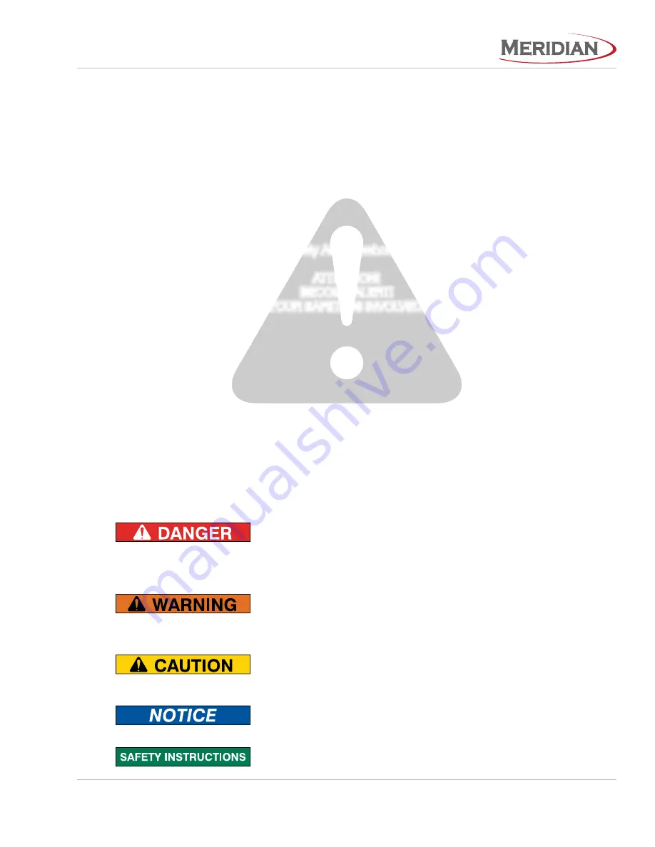 Meridian 240 FF Operator'S Manual Download Page 11