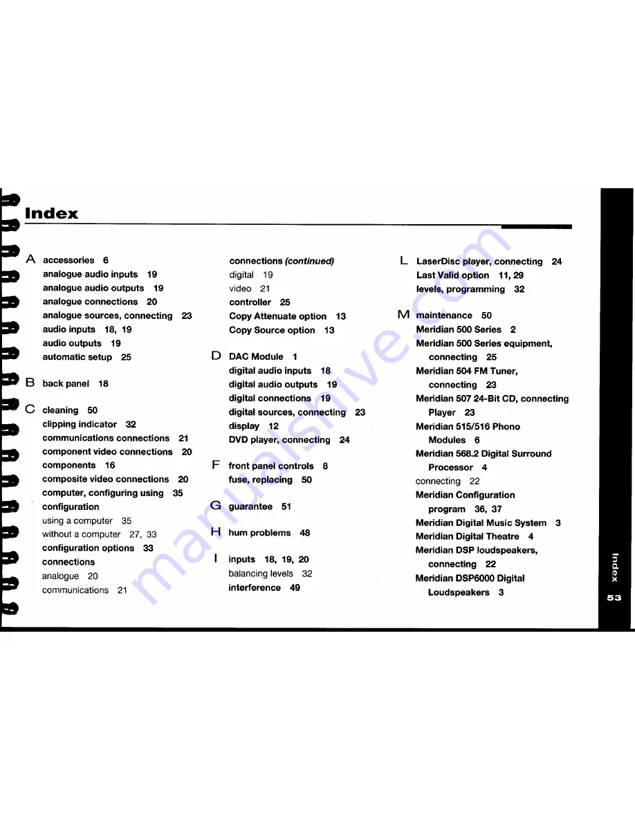 Meridian 562V.3 User Manual Download Page 58