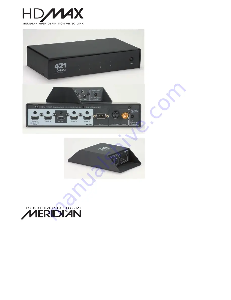 Meridian hdmax 421 Specifications Download Page 1