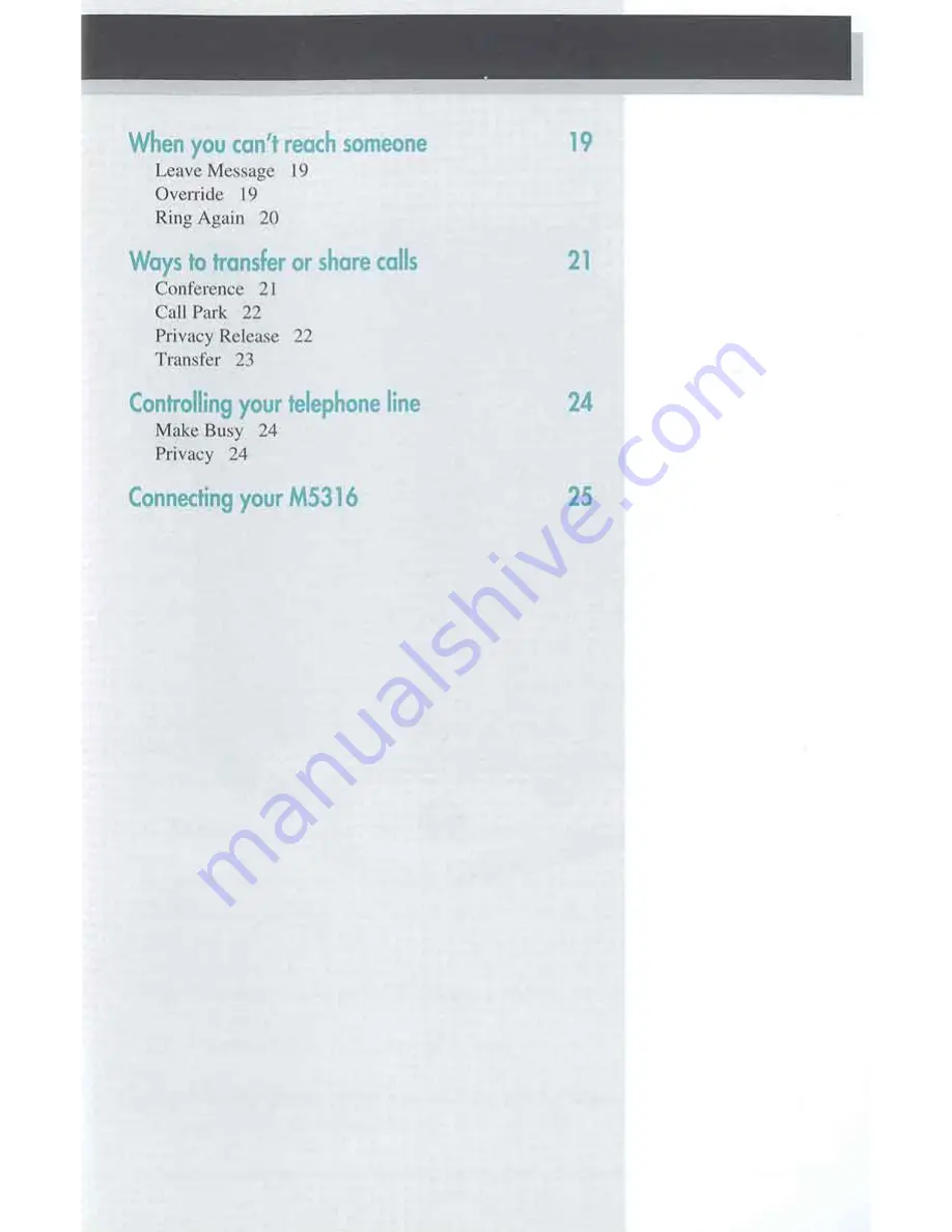 Meridian M5316 User Manual Download Page 3