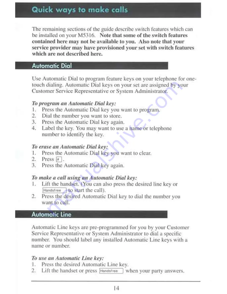 Meridian M5316 User Manual Download Page 16