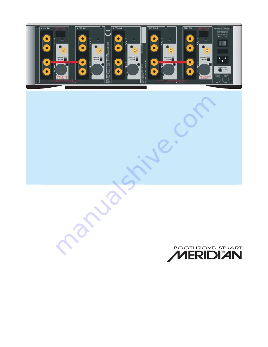 Meridian Multichannel Power Amplifier G55 Скачать руководство пользователя страница 2