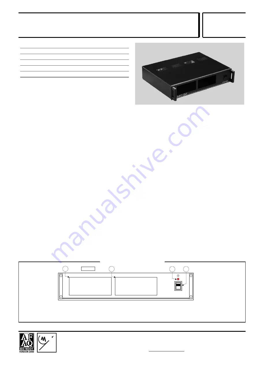 Merlaud AMC 02 Operation & Maintenance Instructions Manual Download Page 1