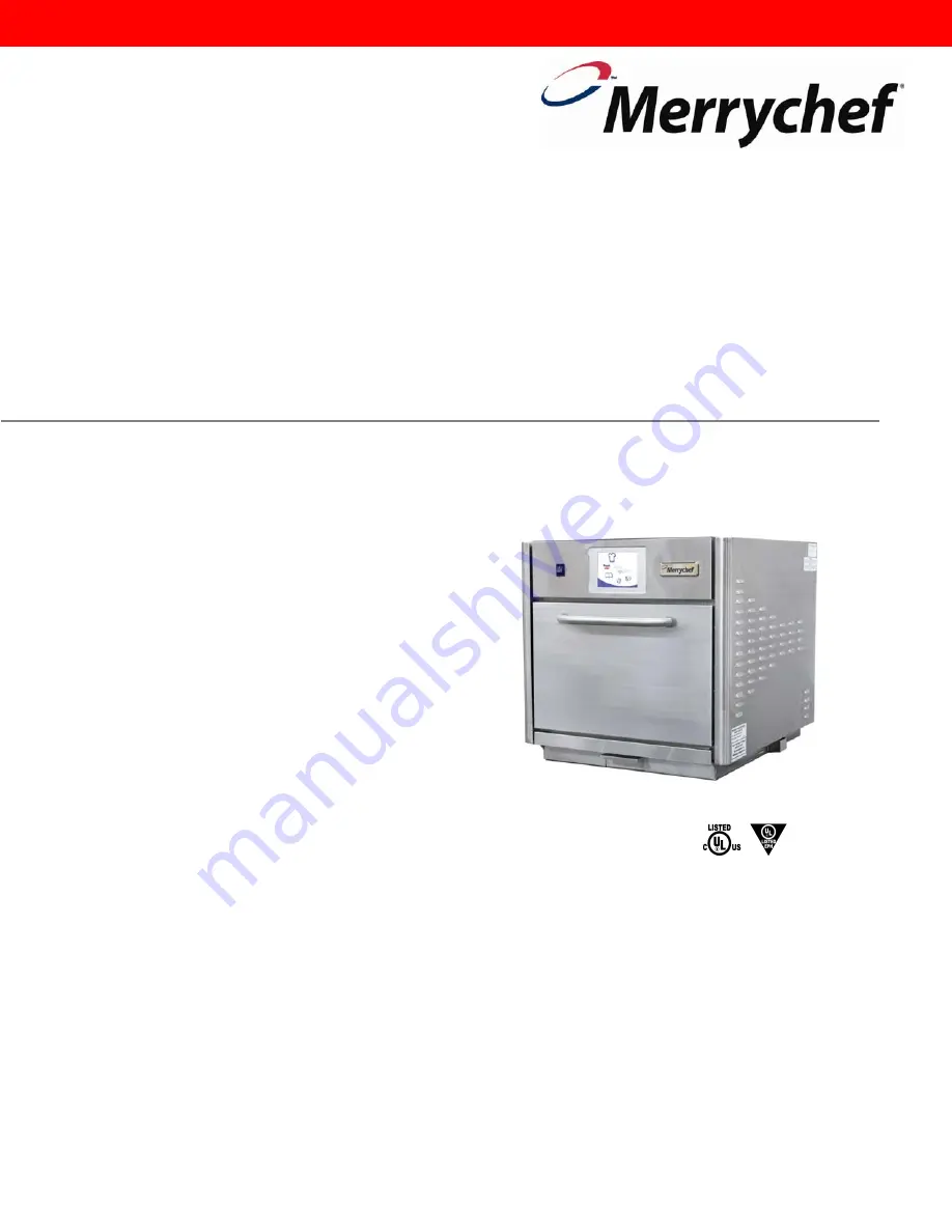 Merrychef eikon e6 Series Operator'S Manual Download Page 1