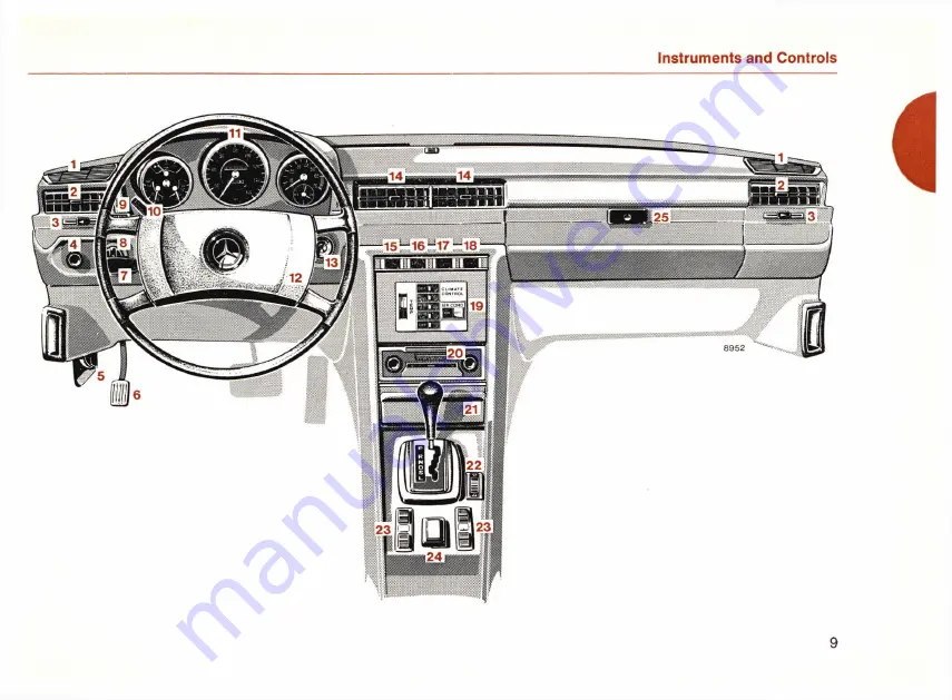 Mersedes-Benz 280 SE 1978 Owner'S Manual Download Page 10