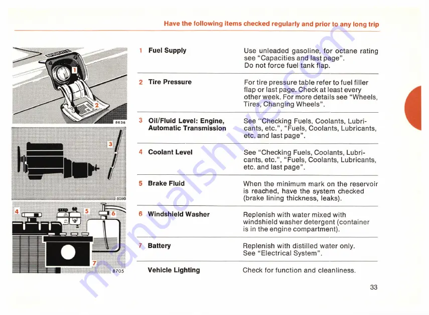 Mersedes-Benz 280 SE 1978 Owner'S Manual Download Page 34