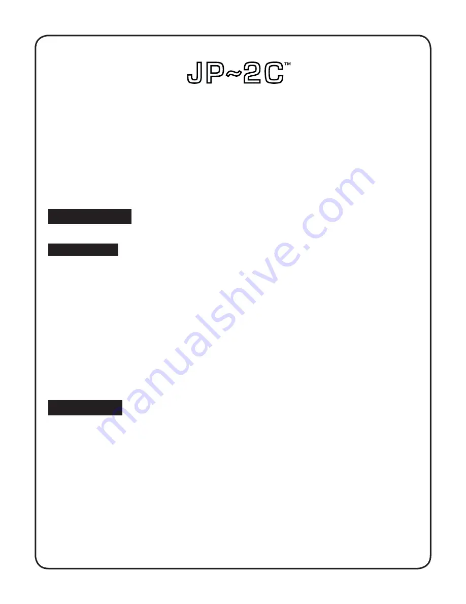 Mesa/Boogie JP-2C Owner'S Manual Download Page 6