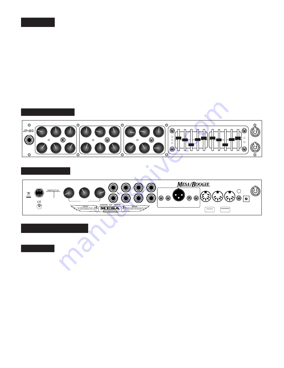 Mesa/Boogie JP-2C Owner'S Manual Download Page 10