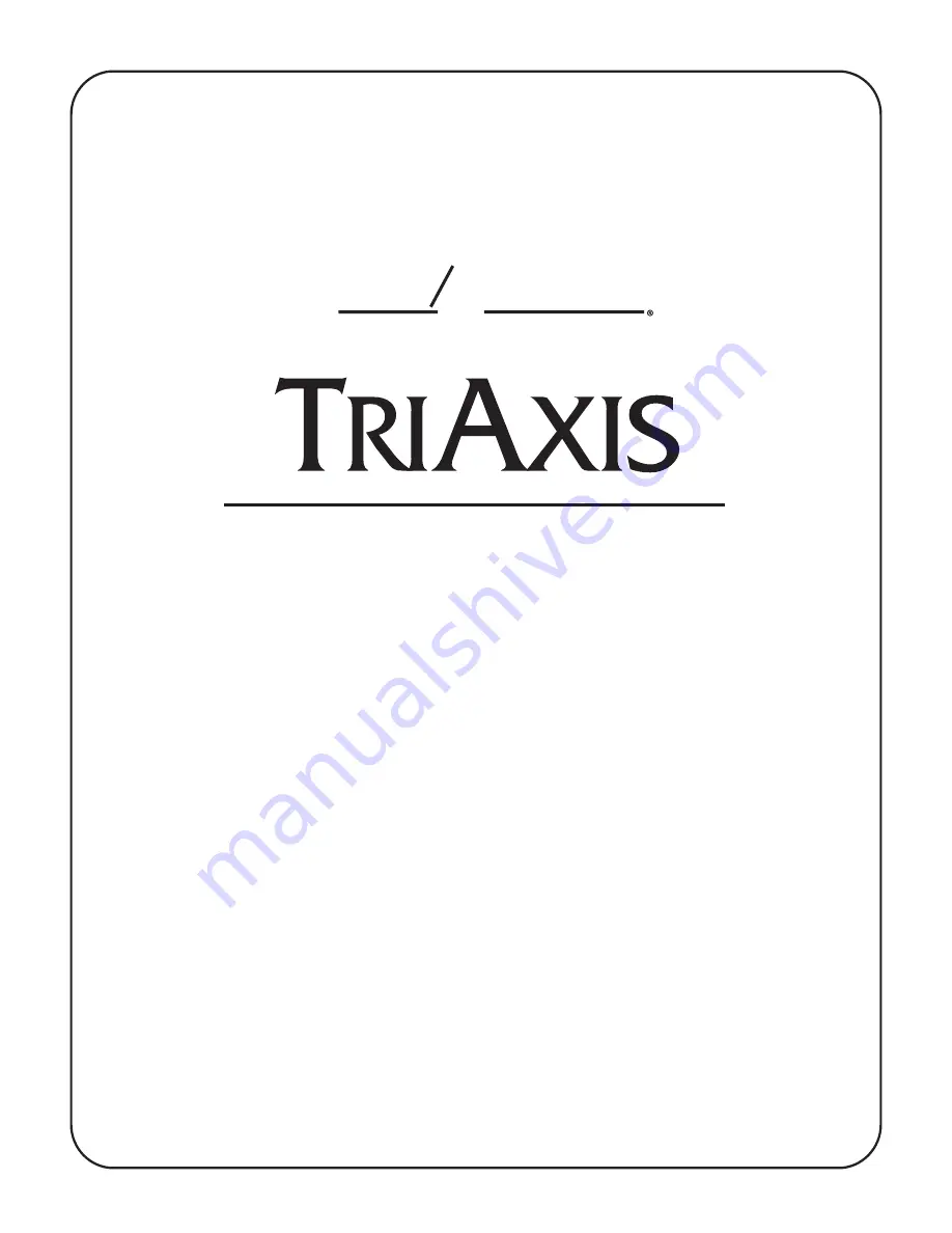 Mesa/Boogie TriAxis Owner'S Manual Download Page 1