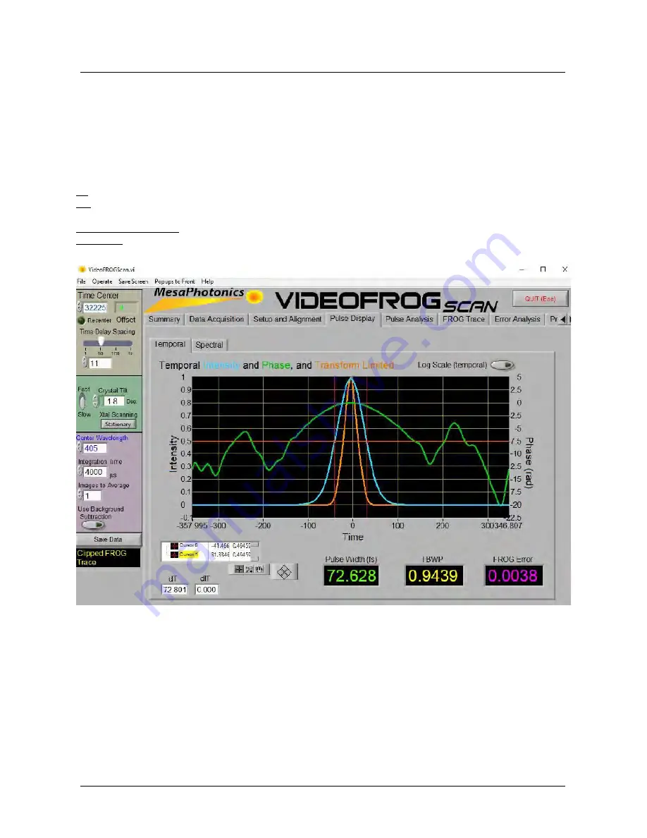 MesaPhotonics VideoFROG FROGscan User Manual Download Page 35