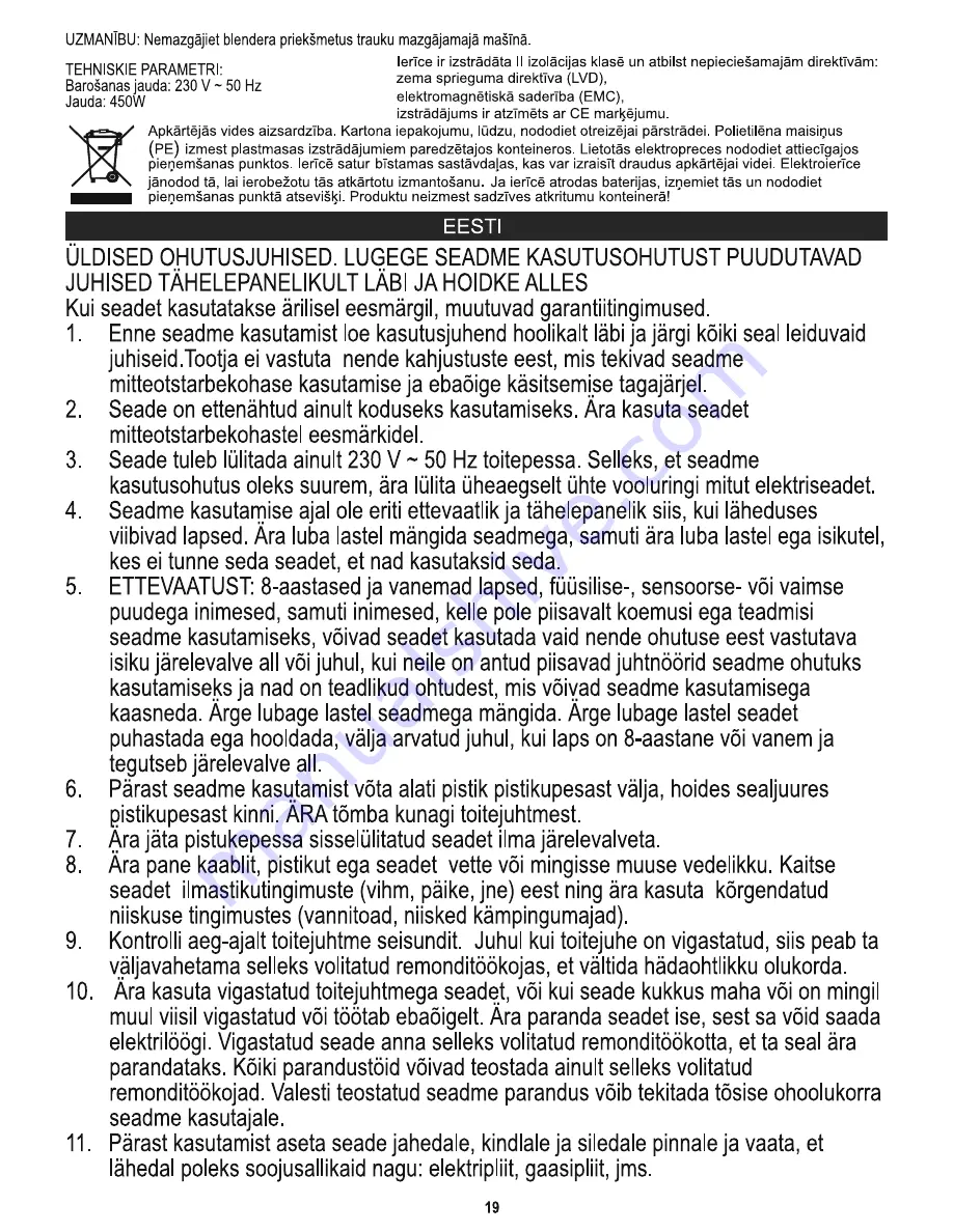 Mesko MS 4065 User Manual Download Page 19